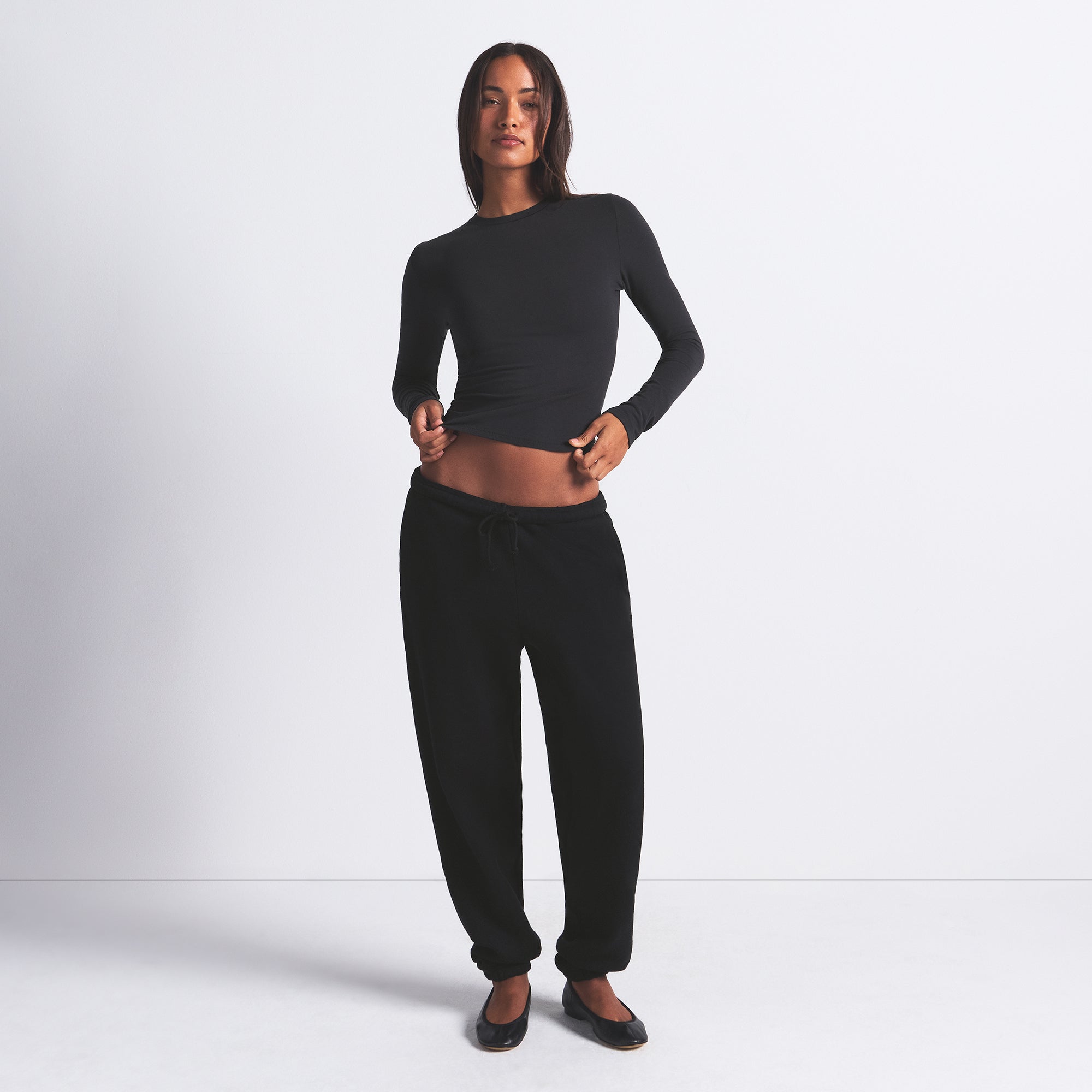 Cotton Jersey Long Sleeve T-shirt