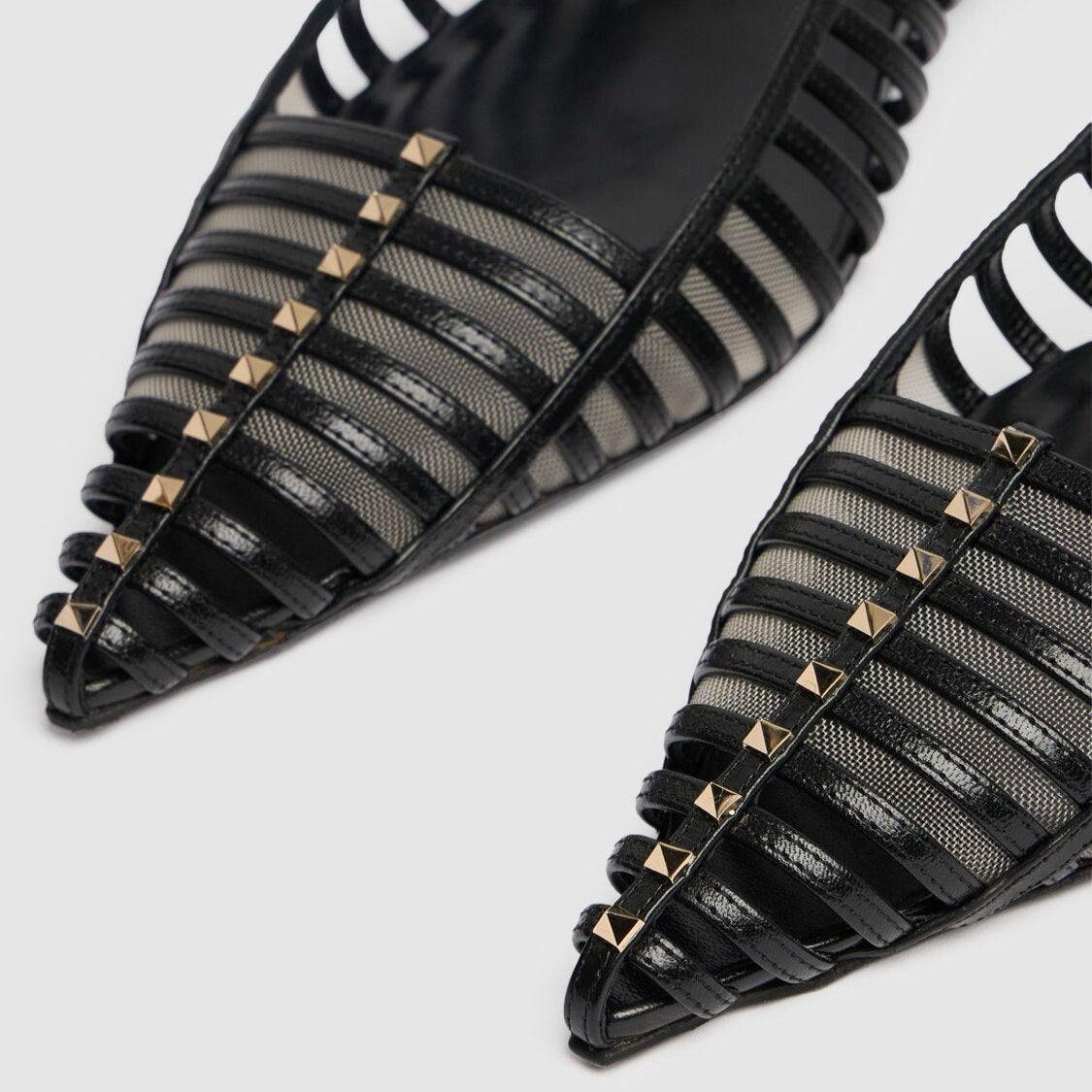 Valentino Garavani Valentino Garavani 20mm Rockstud leather slingback pumps - Flats | Shop From The Mirage