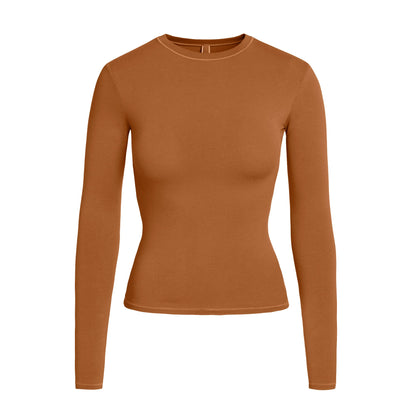 Cotton Jersey Long Sleeve T-shirt