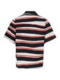 Msgm Multicolor Shirt with All-Over Asymmetric Striped Motif in Cotton Man