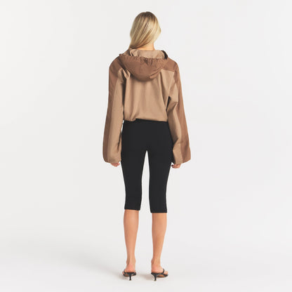 Woven Cotton Half Zip Pullover