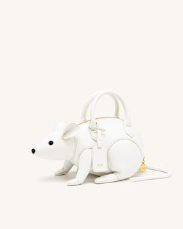 Mia Mouse Top Handle Bag - White