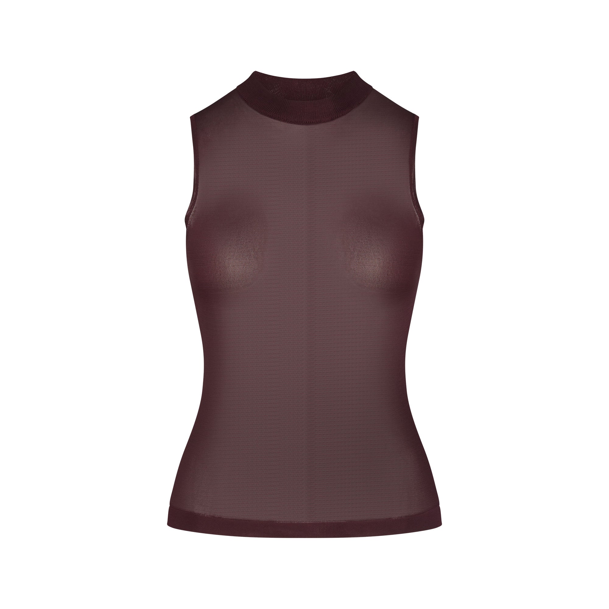 Slinky Knit Mock Neck Tank