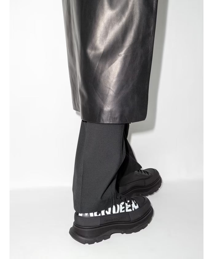 Black Boots with Oversized Rubber Sole