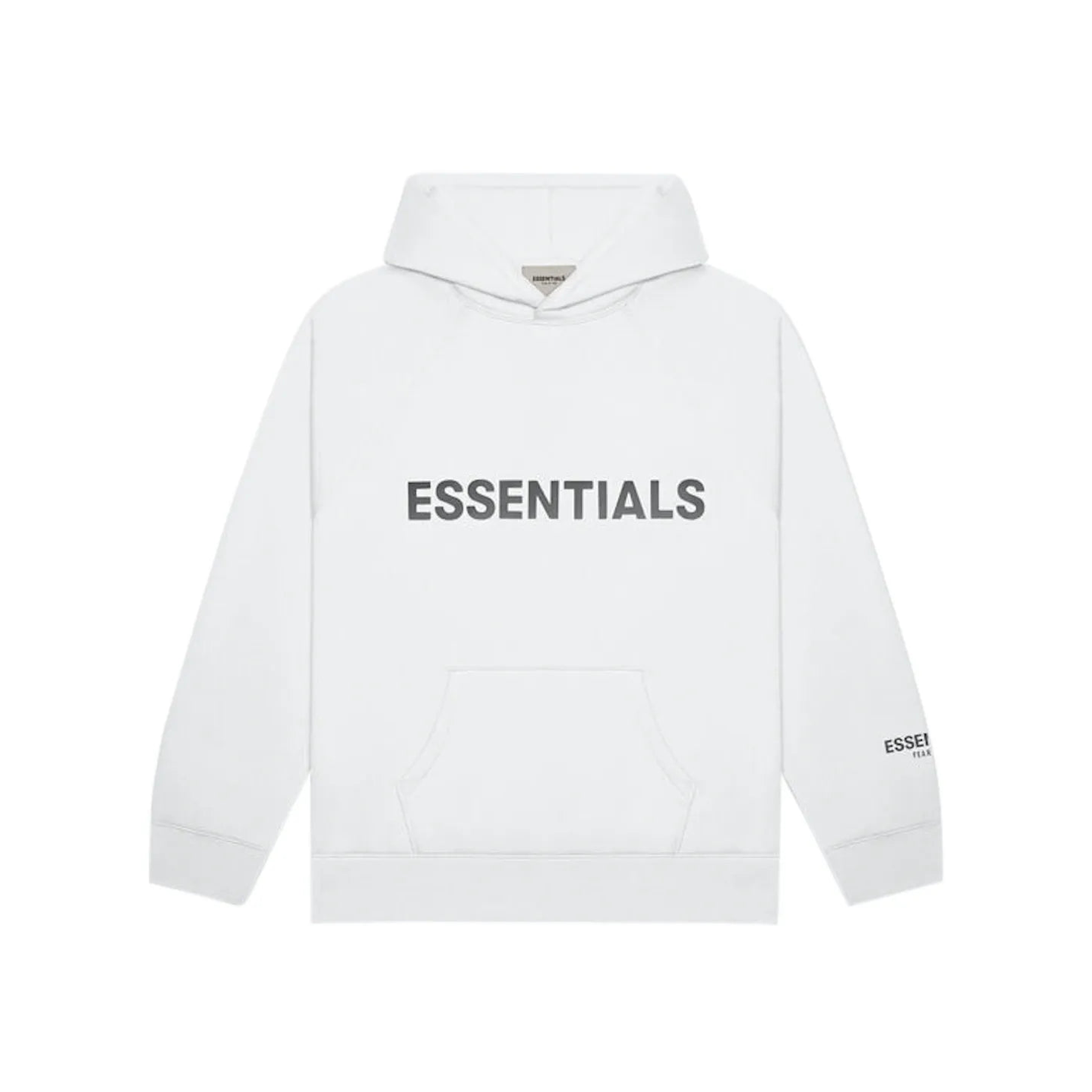 Fear Of God Essentials 3D Silicon Applique SS20 Hoodie White