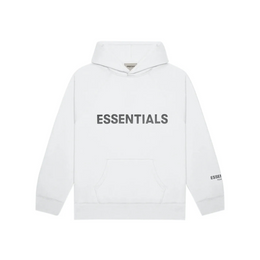 Fear Of God Essentials 3D Silicon Applique SS20 Hoodie White