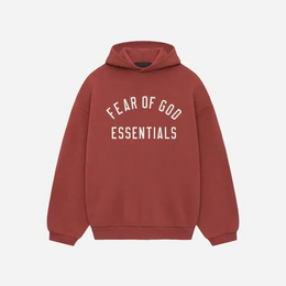 Fear of God Essentials Fleece Hoodie crimson