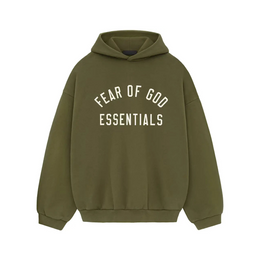 Fear of God Essentials Fleece Hoodie Military