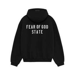 Fear of God Essentials Heavy Fleece Fullzip HoodieBlack