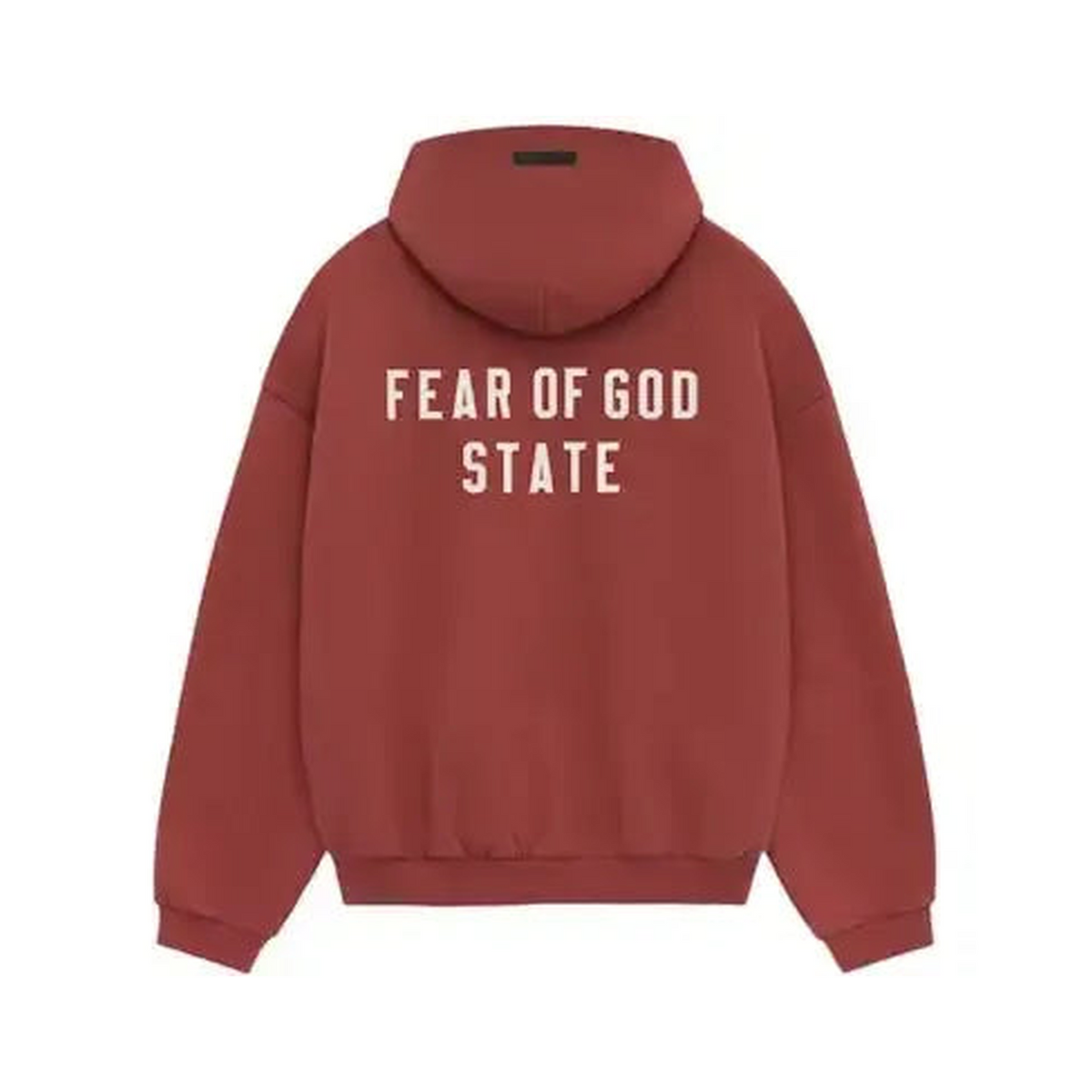 Fear of God Essentials Heavy Fleece Fullzip Hoodie Crimson