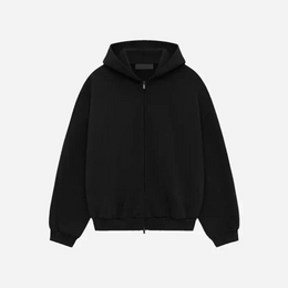 Fear of God Essentials Heavy Fleece Fullzip HoodieBlack