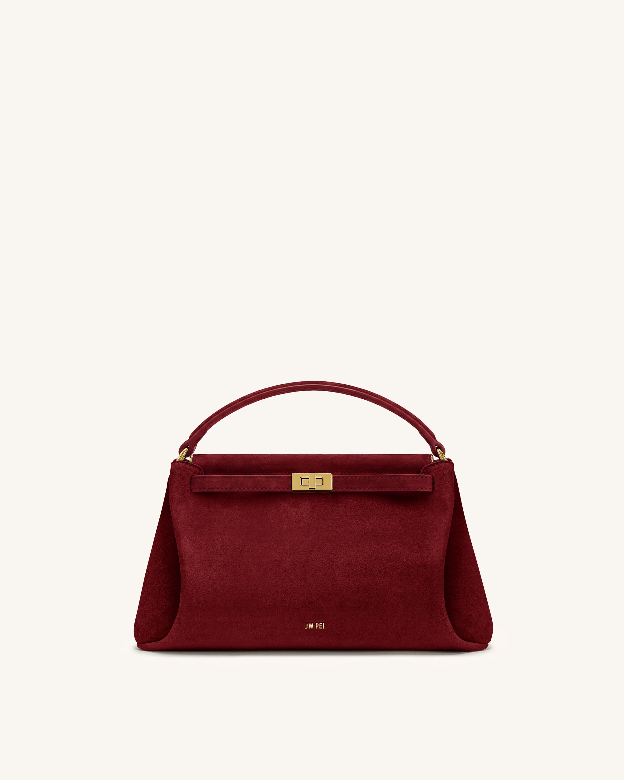 Carmen Faux Suede Top Handle Bag - Brown