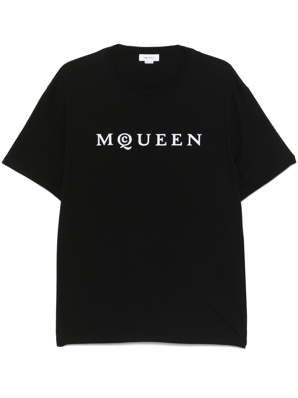 Alexander McQueen Flocked Logo T-Shirt in Black