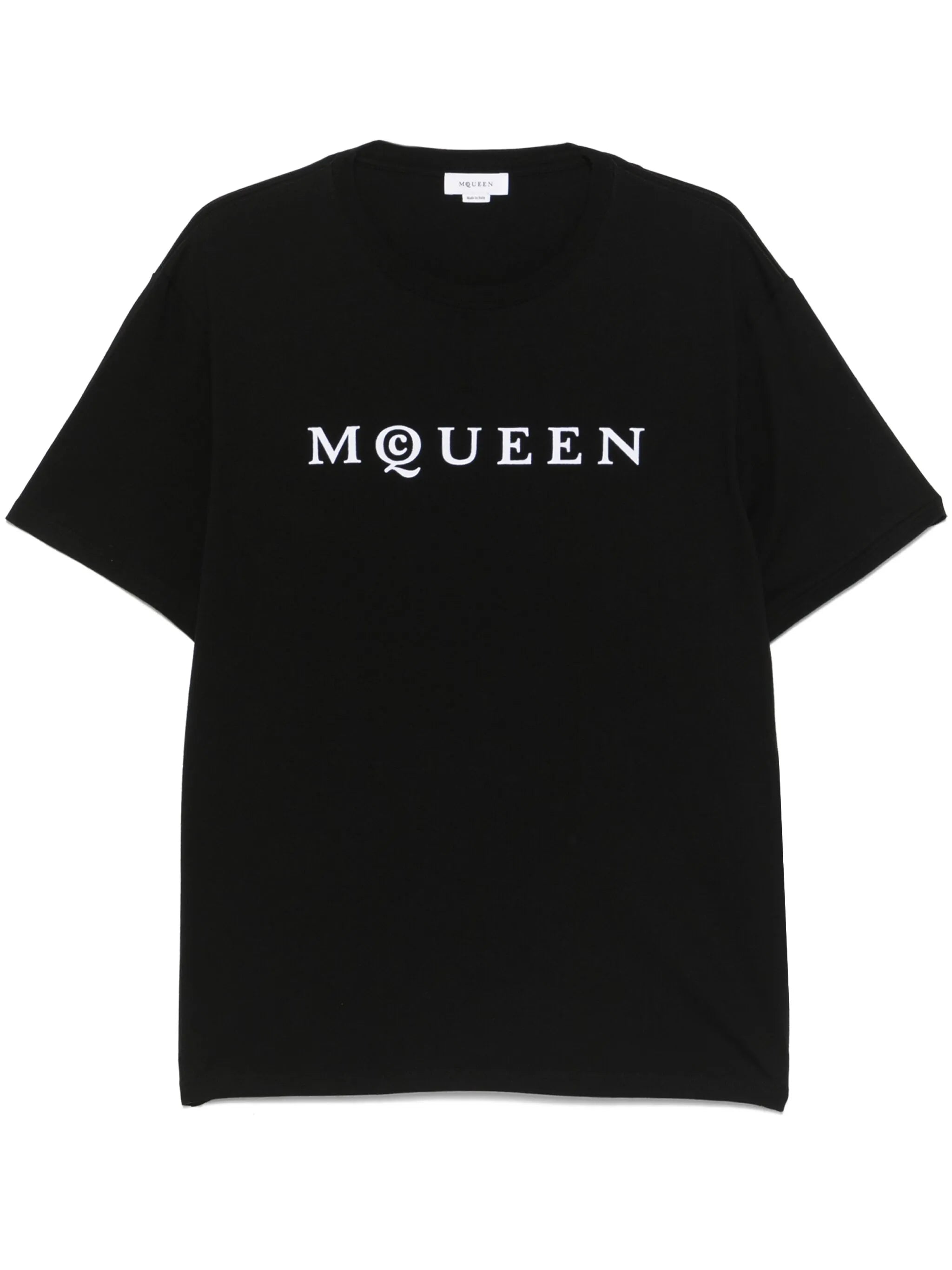 Alexander McQueen Flocked Logo T-Shirt in Black