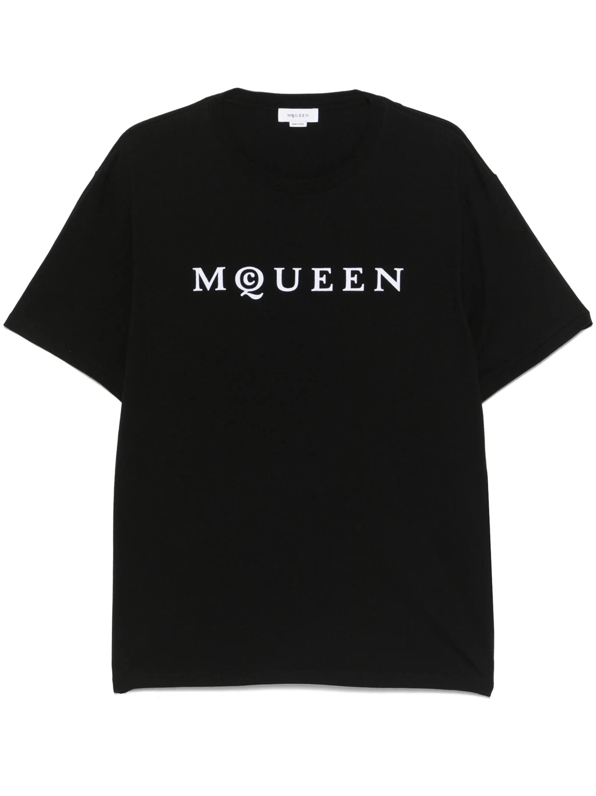 Alexander McQueen Flocked Logo T-Shirt in Black