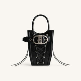 FEI Crushed Straps Phone Bag - Black