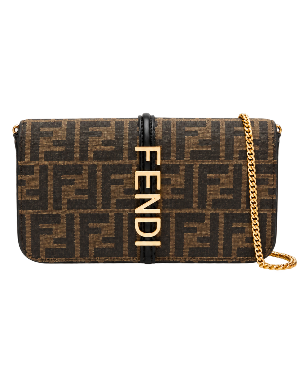 Fendi Fendigraphy jacquard chain wallet