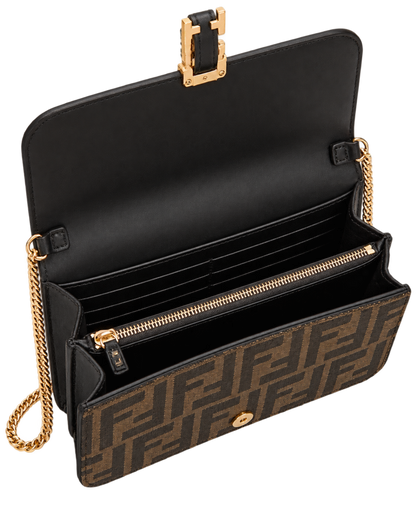 Fendi Fendigraphy jacquard chain wallet