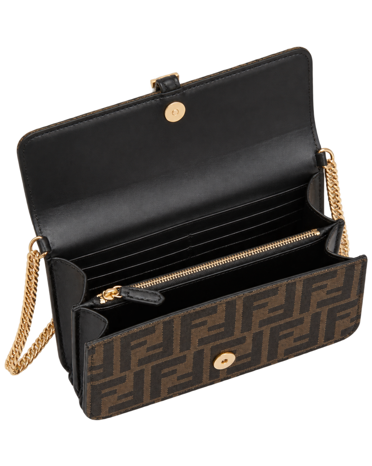 Fendi Fendigraphy jacquard chain wallet