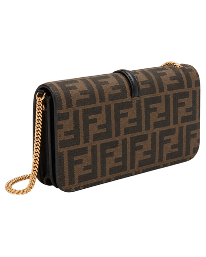 Fendi Fendigraphy jacquard chain wallet