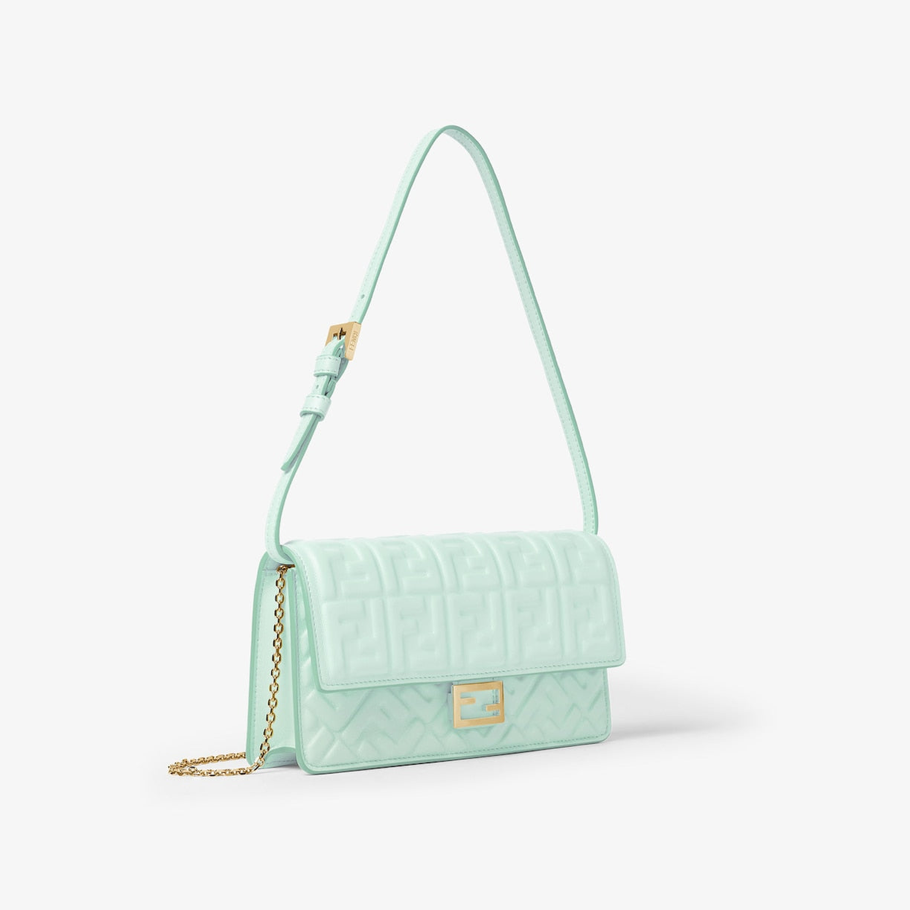 Fendi Light green nappa leather wallet with FF motif
