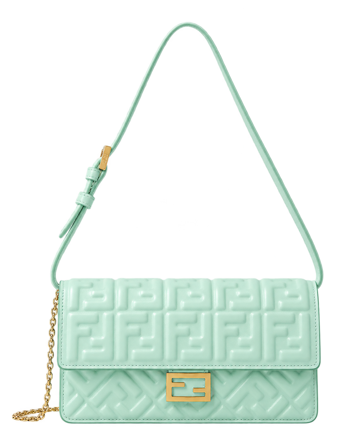 Fendi Light green nappa leather wallet with FF motif