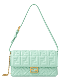 Fendi Light green nappa leather wallet with FF motif