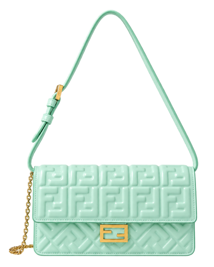 Fendi Light green nappa leather wallet with FF motif