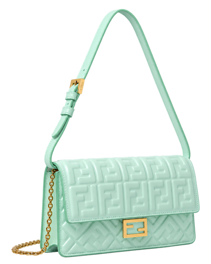 Fendi Light green nappa leather wallet with FF motif