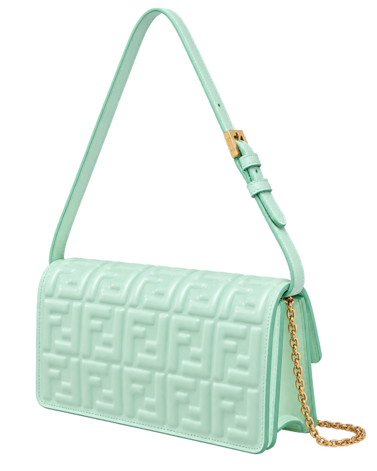 Fendi Light green nappa leather wallet with FF motif