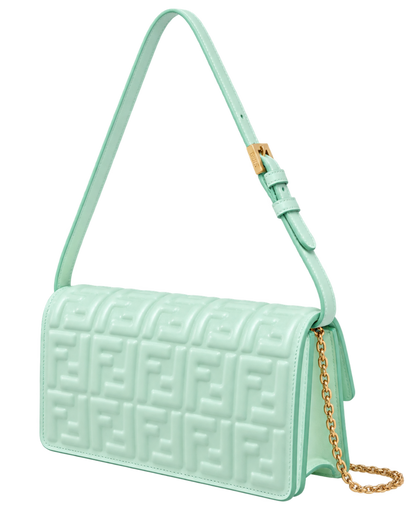 Fendi Light green nappa leather wallet with FF motif