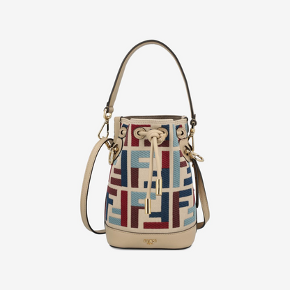 Fendi Mon Tresor FF-embroidered bucket bag