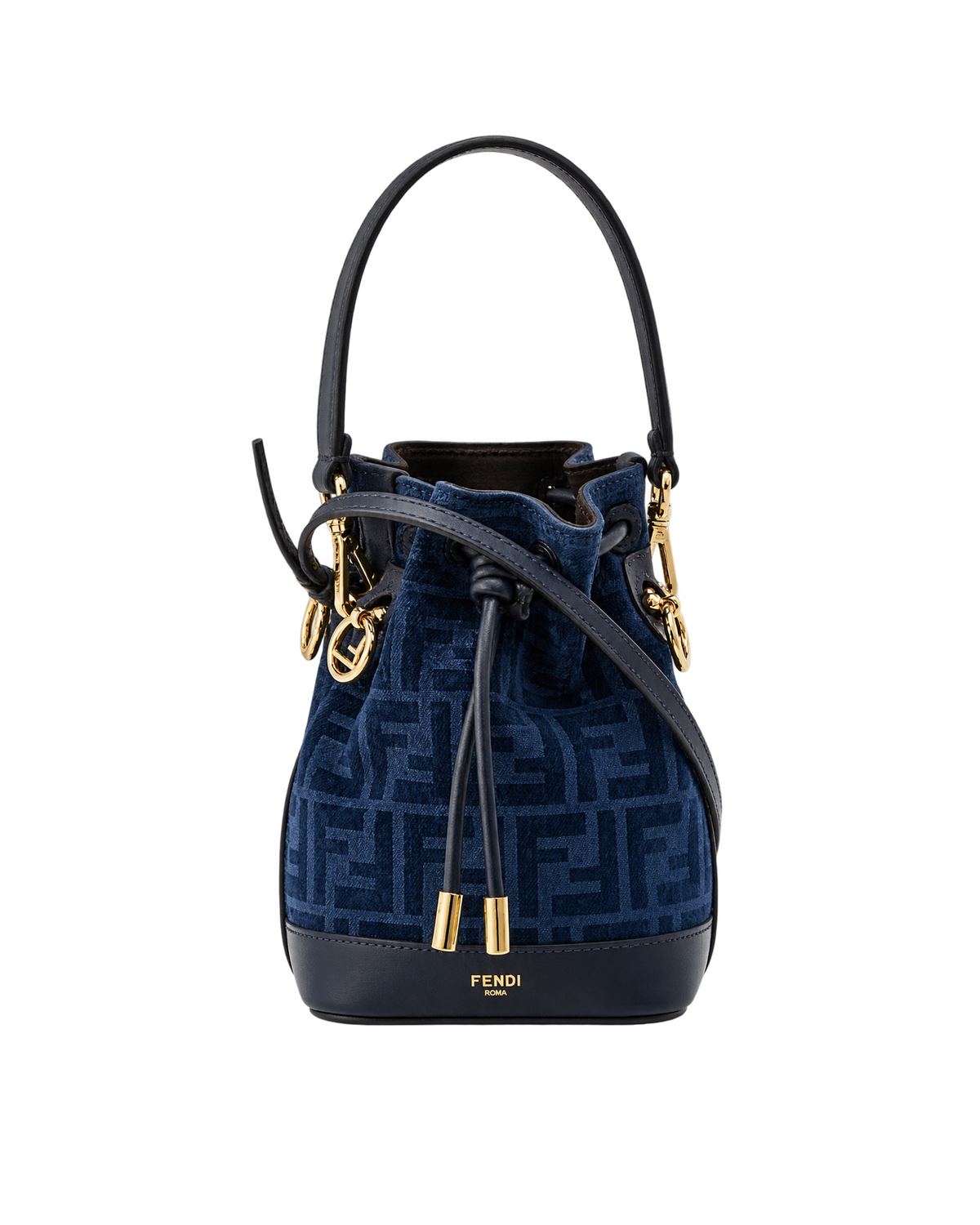 Fendi Mon Tresor Mini Bucket Bag in Denim