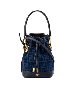 Fendi Mon Tresor Mini Bucket Bag in Denim