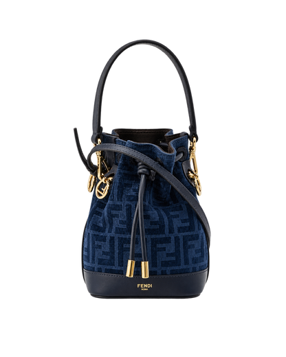 Fendi Mon Tresor Mini Bucket Bag in Denim