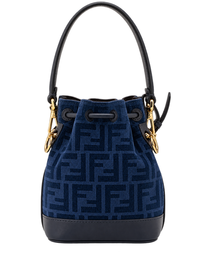 Fendi Mon Tresor Mini Bucket Bag in Denim