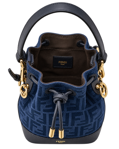 Fendi Mon Tresor Mini Bucket Bag in Denim