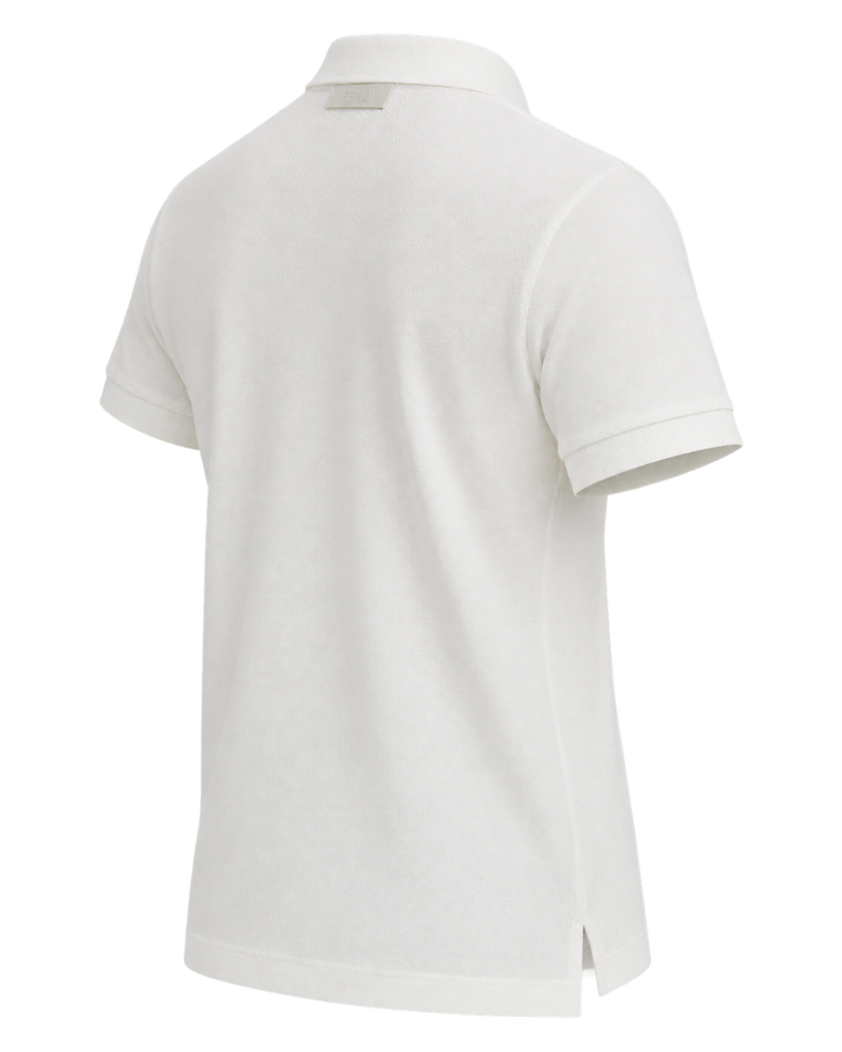 Fendi White Pique Polo Shirt