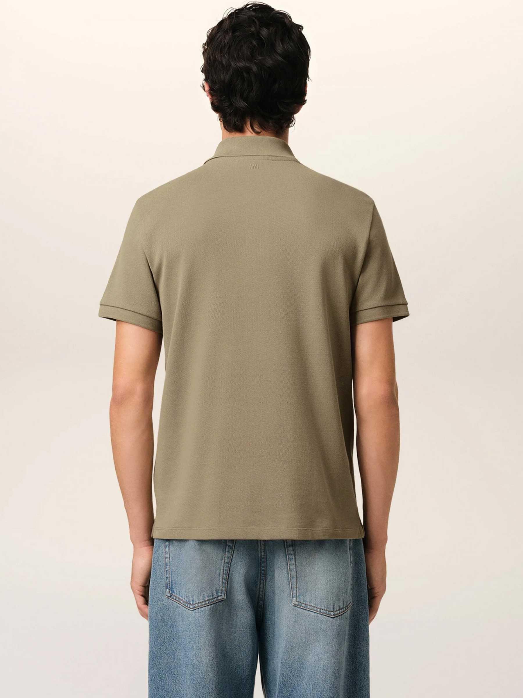 AMI Paris 'Ami De Coeur' Polo Shirt in Green