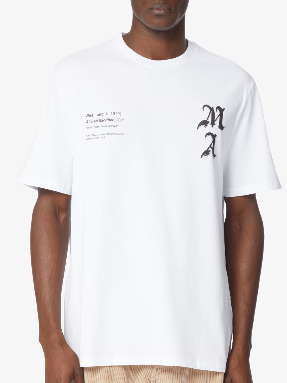 Amiri Wes Lang Checkered T-Shirt in White