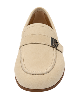 Ferragamo beige suede loafers