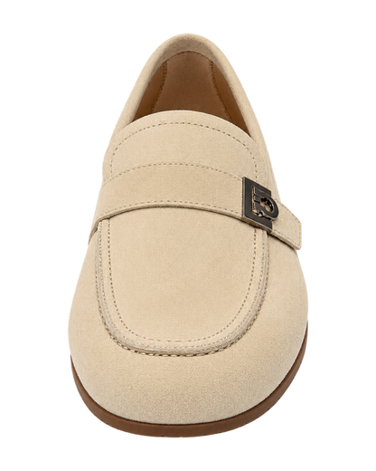 Ferragamo beige suede loafers