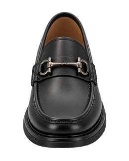 Ferragamo black leather loafers