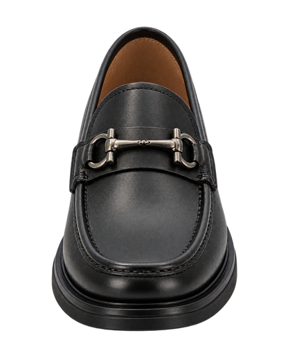 Ferragamo black leather loafers