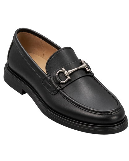 Ferragamo black leather loafers
