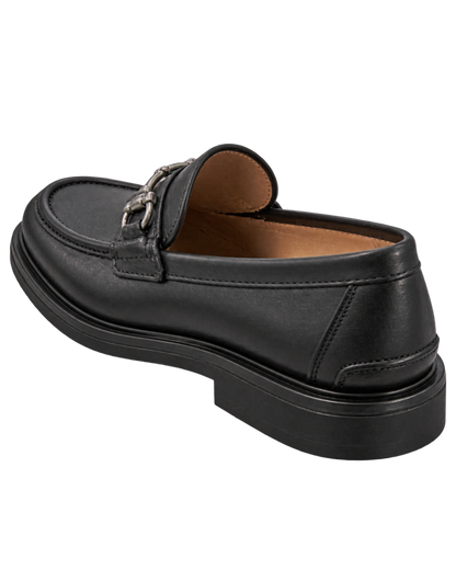 Ferragamo black leather loafers