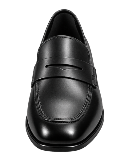 Ferragamo black leather penny loafers