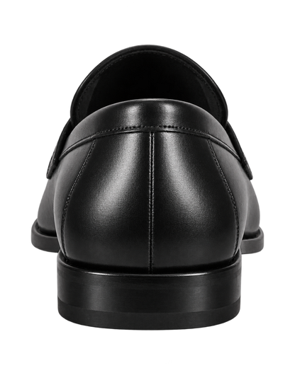 Ferragamo black leather penny loafers