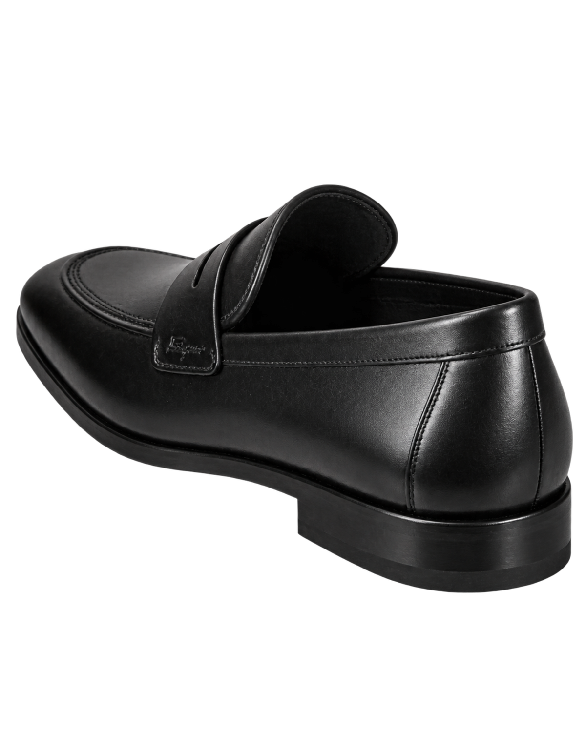 Ferragamo black leather penny loafers