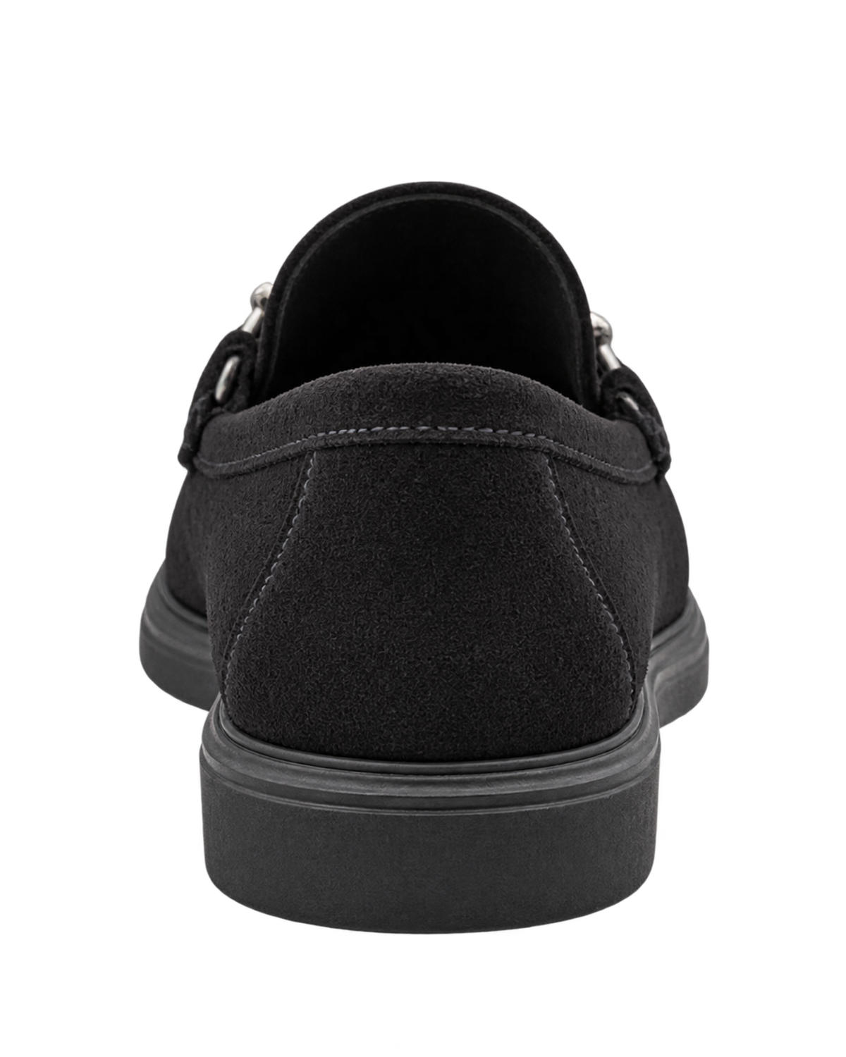 Ferragamo black suede slip-on loafers